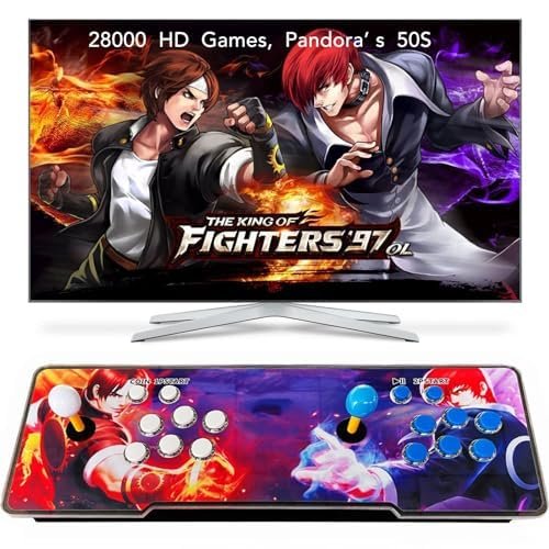 [28000 Game in 1] 50S Pandora Box Retro Games Arcade Game Console with Two Separate Host for PC & Projector & TV 3D Games 1-4 Players Category Favorite List Save/Search/Hide/Pause/Delete Game